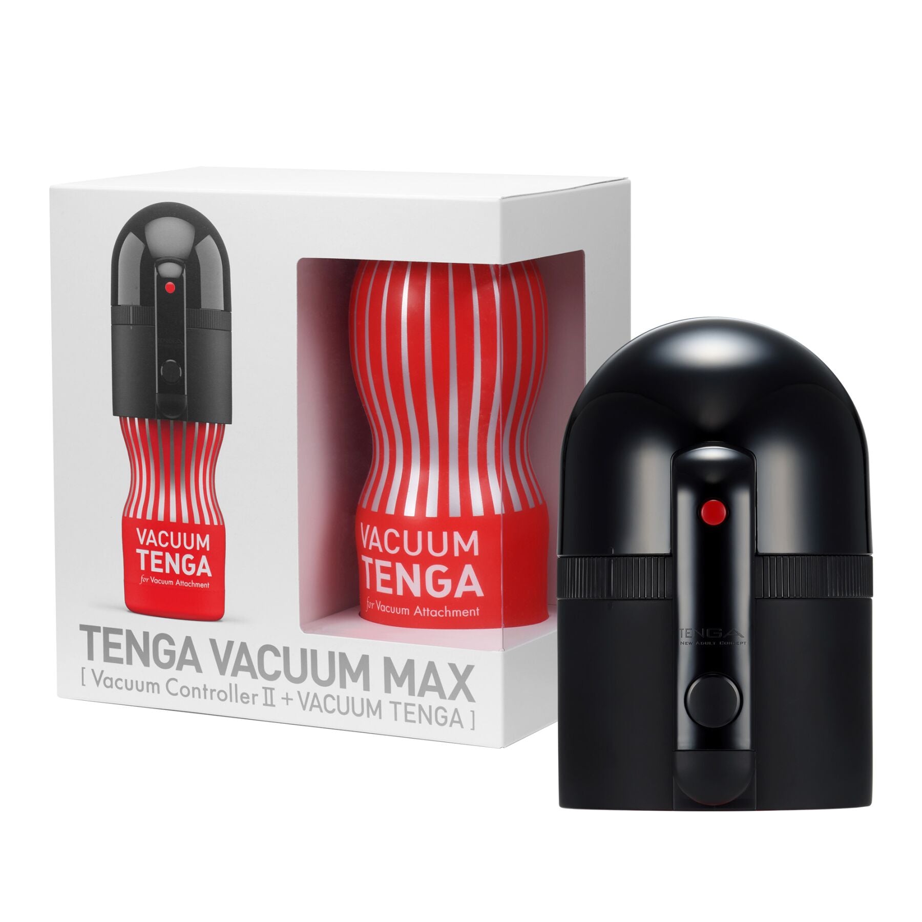Tenga (Япония) Вакуумна насадка Tenga VACUUM MAX + мастурбатор Tenga Vacuum Cup, 5 режимів роботи