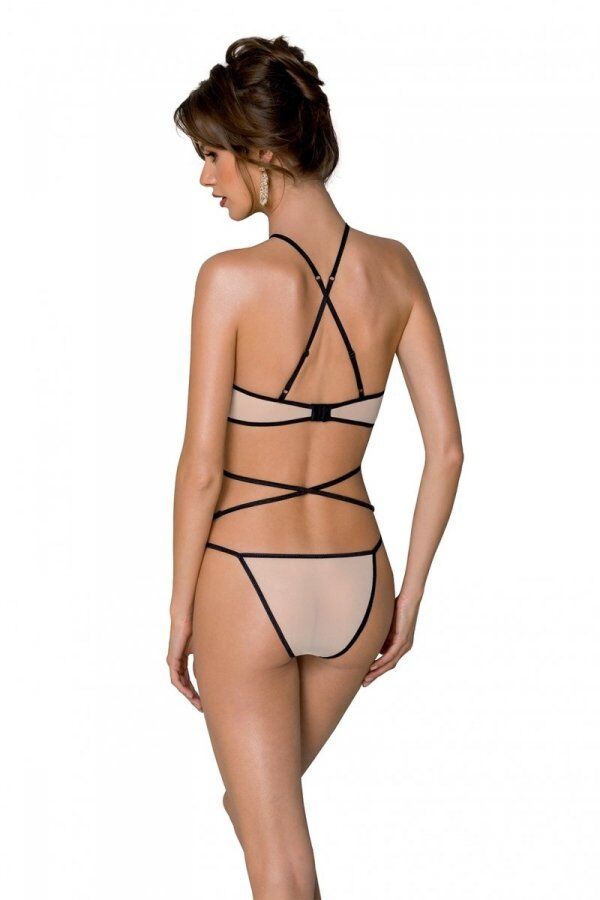 Passion (Польща) Комплект білизни Passion CHIKA SET, L/XL, cream, топ, трусики