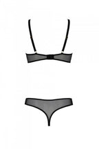 Еротичне боді Passion MARINA BODY, XXL/XXXL, black, з відкритими чашками