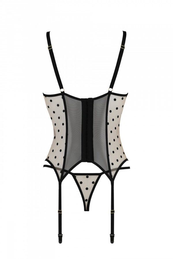 Passion (Польща) Корсет Passion MARINA CORSET, XXL/XXXL, beige, з відкритими чашками