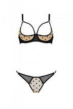 Еротичний комплект Passion MARINA SET WITH OPEN BRA,, відкриті чашки