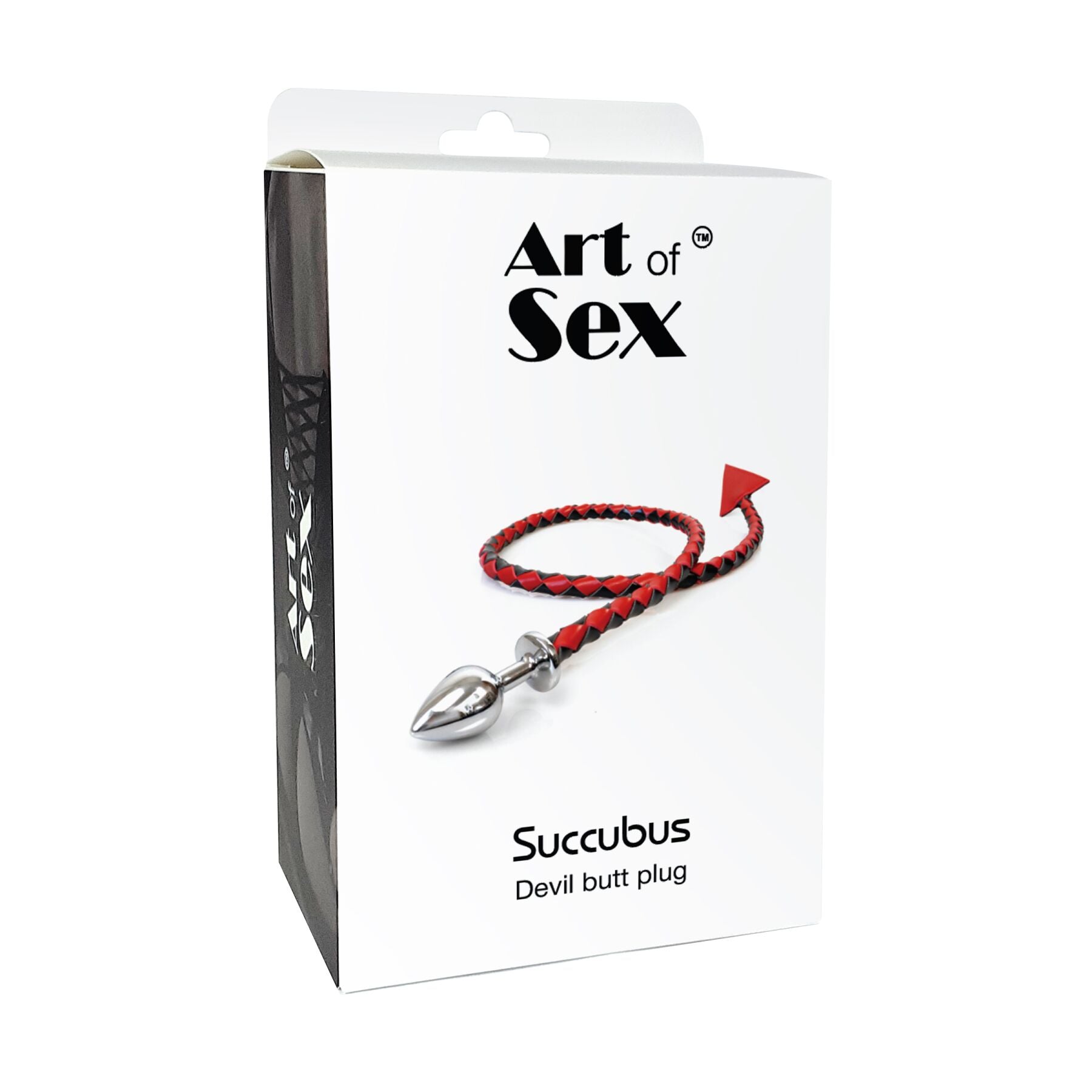 Металева анальна пробка M з диявольським хвостом Art of Sex - Succubus, екошкіра