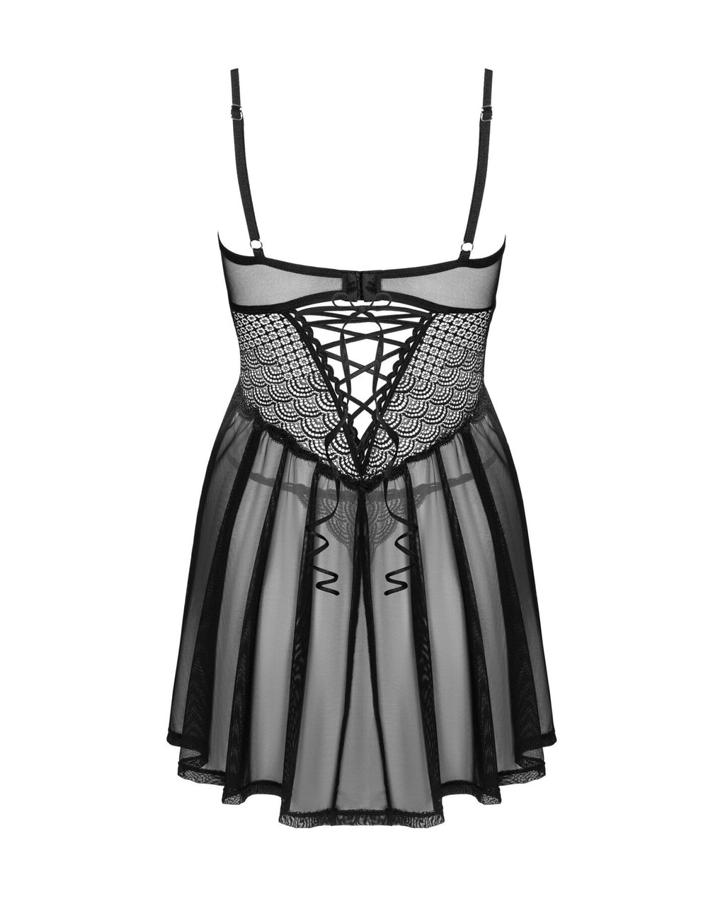 Obsessive (Польща) Еротичний комплект Obsessive Chemeris babydoll & thong XS/S, пеньюар та стрінги