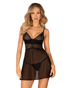 Obsessive (Польща) Еротичний комплект Obsessive Chemeris babydoll & thong M/L, пеньюар та стрінги