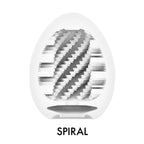Мастурбатор-яйце Tenga Egg Spiral, щільний TPE, пробник лубриканту 5 мл