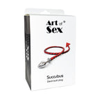 Металева анальна пробка L з диявольським хвостом Art of Sex - Succubus, екошкіра