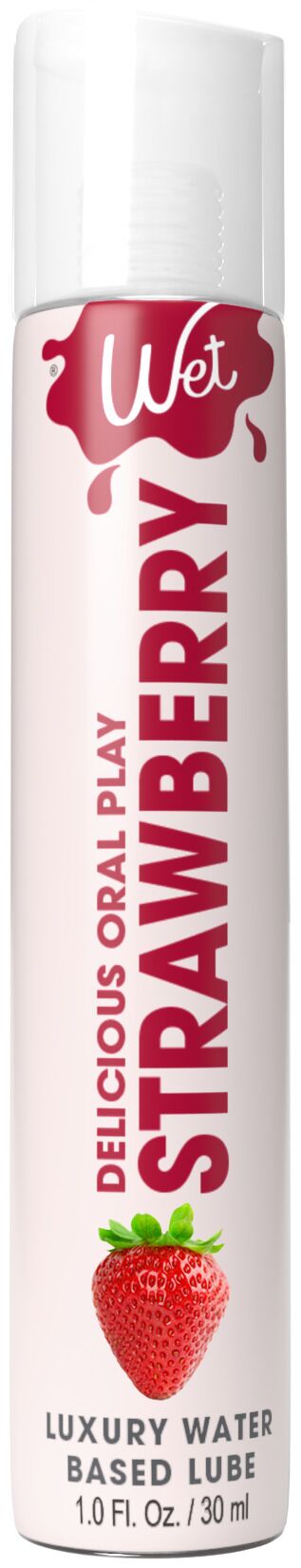 Wet (США) Лубрикант на водній основі Wet Oral Play Strawberry (30 мл), їстівний, без цукру