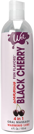 Wet (США) Зігрівальний лубрикант на водній основі Wet Warming Black Cherry 4 in 1, без цукру (118 мл)