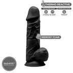 Фалоімітатор SilexD Norman Black (MODEL 4 size 8.5in), двошаровий, силікон + Sil