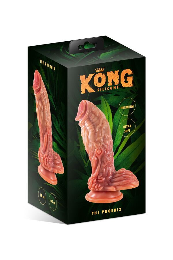 Фентезійний фалоімітатор Kong Silicone The Phoenix, довжина 18 см, діаметр 5,5 см