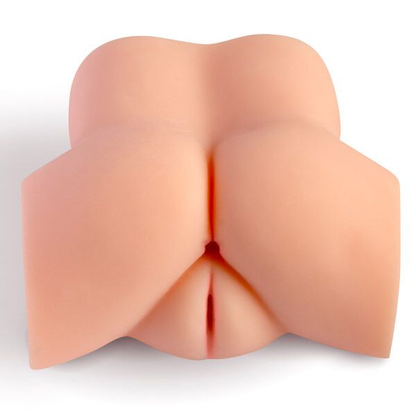 Real Body (Франція) Мастурбатор-півторс з вібрацією Real Body Real Tess, вагіна та анус, 18х15см