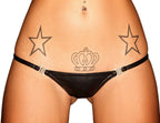 русики з мокрим ефектом Noir Handmade P005 Panties XL, відкриваються збоку