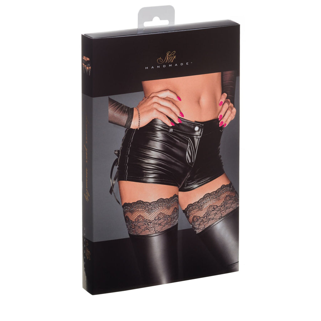 Noir Handmade (Польща) Шортики з мокрим ефектом Noir Handmade F138 Powerwetlook shorts, XL