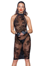 Сукня Noir Handmade F240 Midi tulle dress with velvet straps, XXL