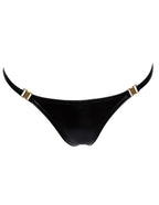 Трусики з мокрим ефектом Noir Handmade P008 Powerwetlook panty with clasp, на застібках