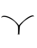 Трусики з мокрим ефектом Noir Handmade P008 Powerwetlook panty with clasp, на застібках