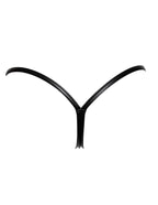 Трусики з мокрим ефектом Noir Handmade P008 Powerwetlook panty with gold clasp, 
