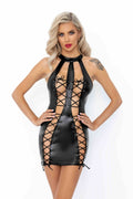 Noir Handmade (Польща) Сукня з мокрим ефектом Noir Handmade F291 Powerwetlook dress with double lace-up front, XL