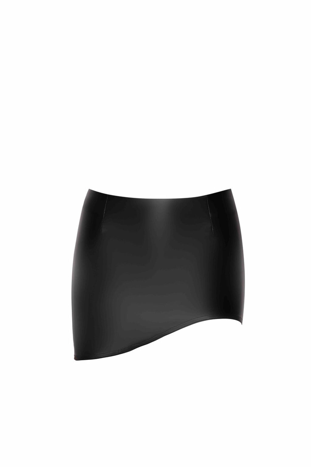 Noir Handmade (Польща) Спідниця Noir Handmade F305 Legacy, XL, black, міні, під латекс, асиметричний крій