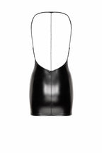 Сукня Noir Handmade F307 Mirage, M, black, міні, під латекс, відкрита спина, дек