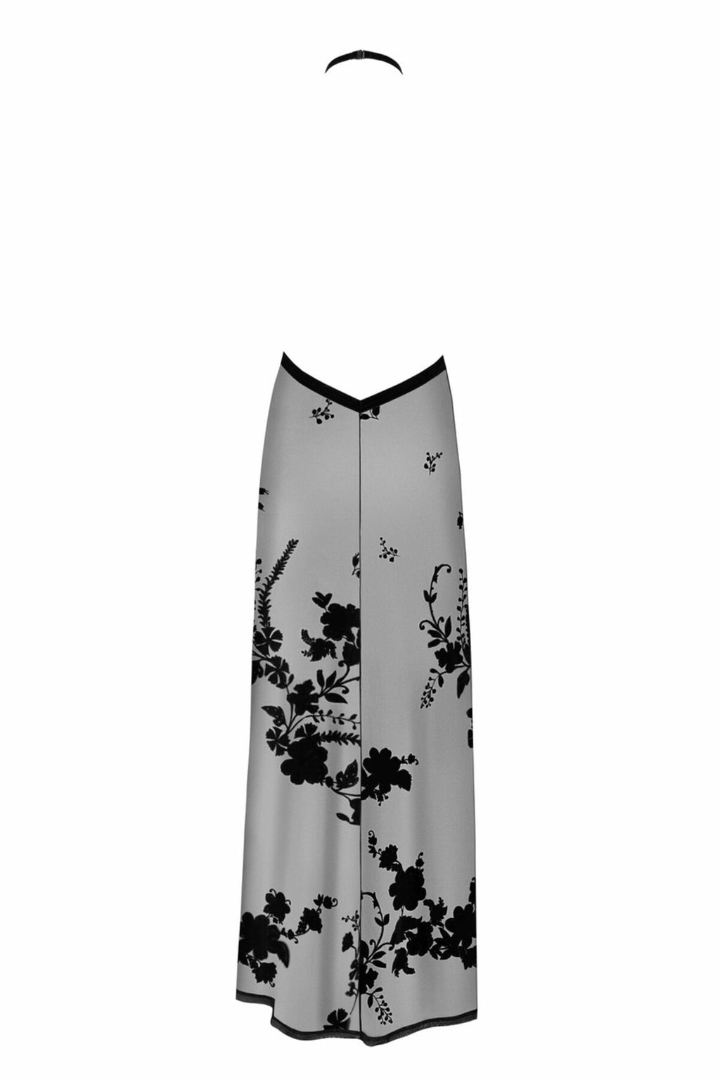 Noir Handmade (Польща) Сукня Noir Handmade F312 Divinity, XXL, black, прозора, до підлоги, відкрита спина, розріз збоку