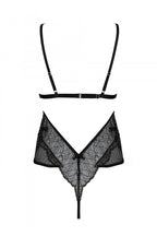 Боді Passion AMBERLY BODY black, S/M, відкрита спина, низ стрінги