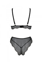Комплект Passion AMBERLY SET black, S/M, бралет і трусики бразиліана
