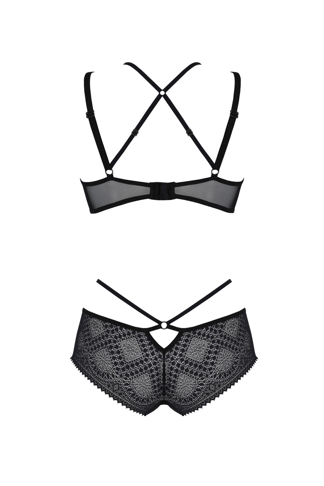 Passion (Польща) Комплект Passion DROSERA BIKINI black, L/XL, бюстгальтер і трусики-кюлоти