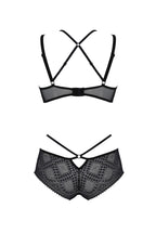Комплект Passion DROSERA BIKINI black, L/XL, бюстгальтер і трусики-кюлоти