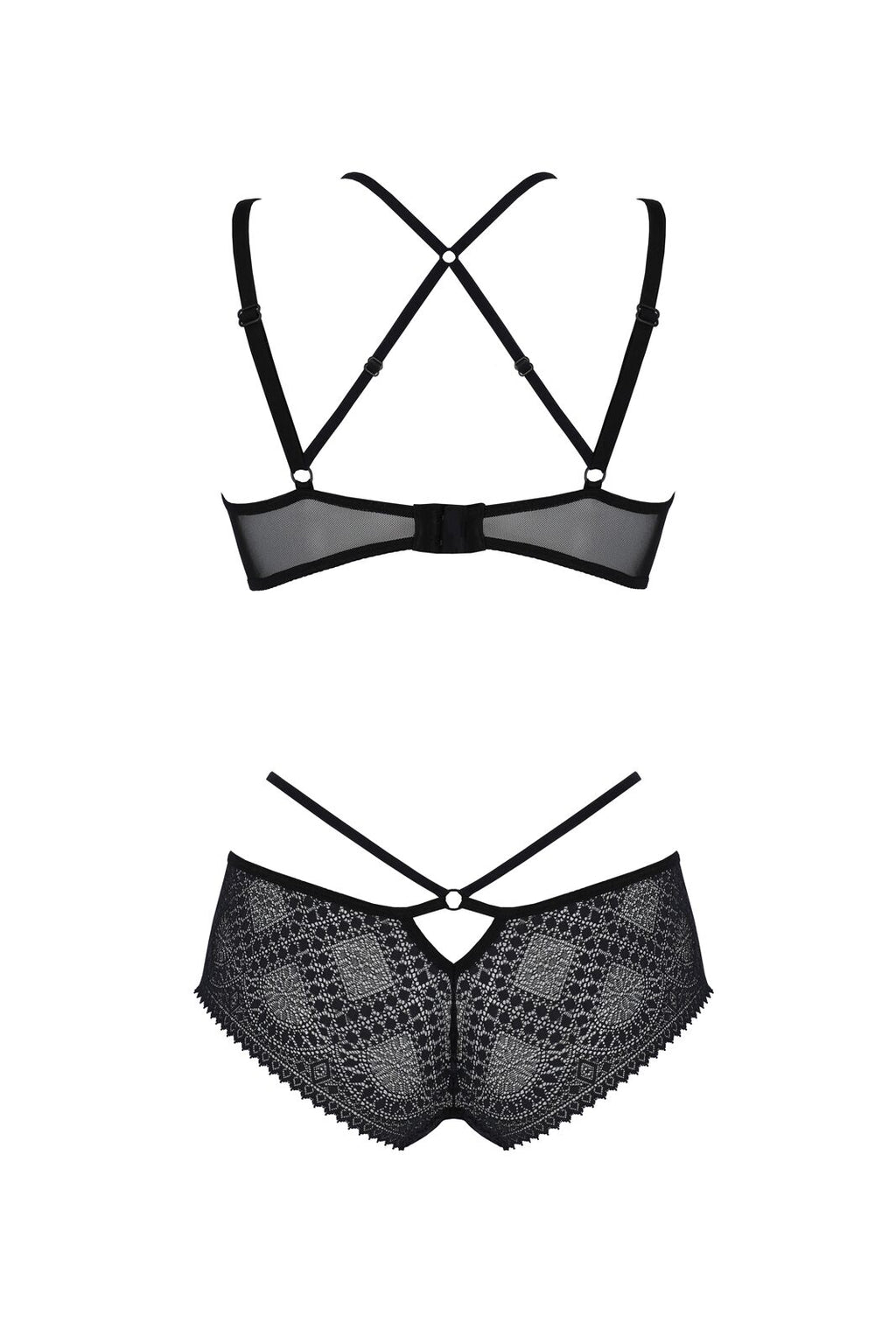 Passion (Польща) Комплект Passion DROSERA BIKINI black, S/M, бюстгальтер і трусики-кюлоти
