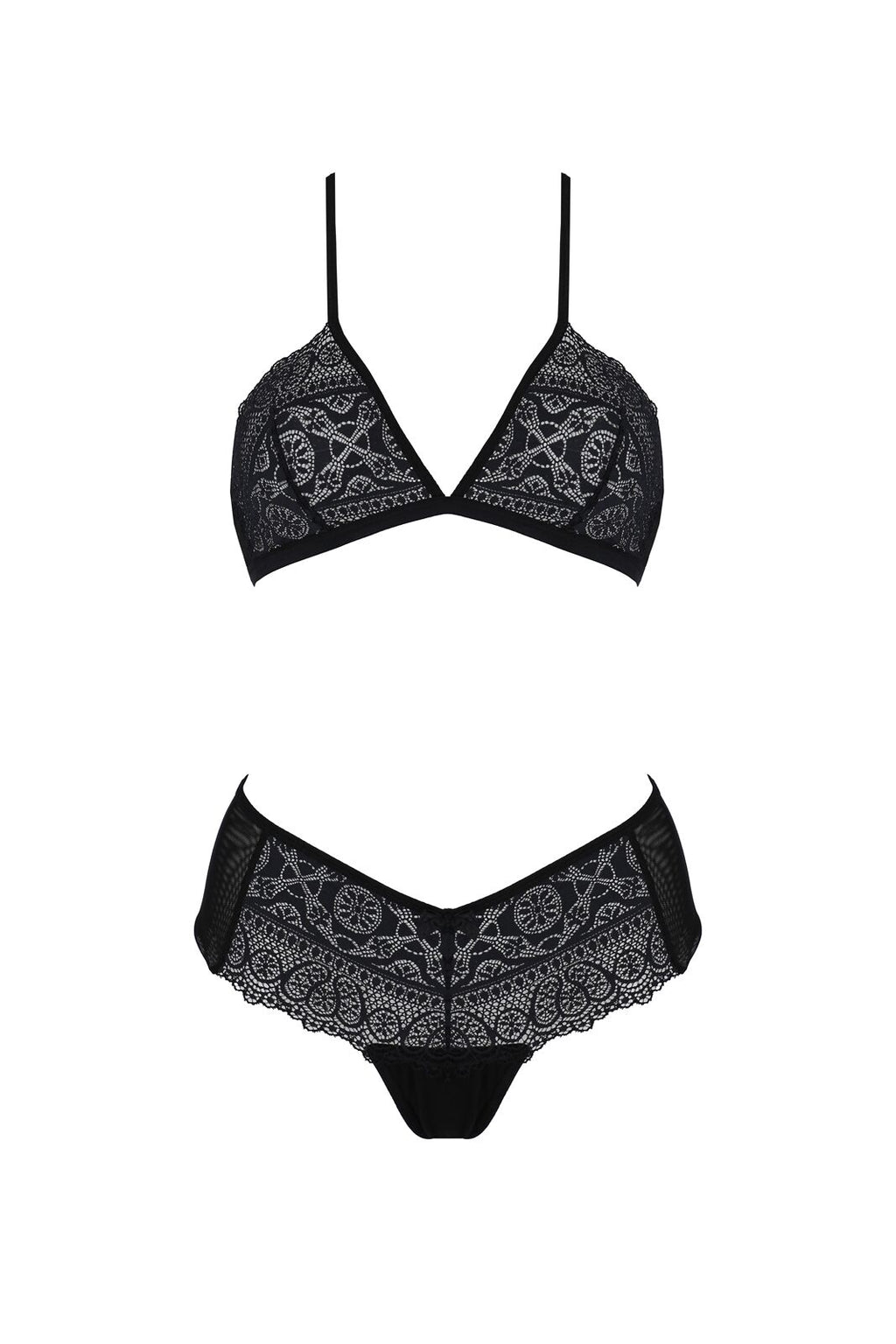 Passion (Польща) Комплект Passion KERRIA BIKINI black, S/M, бралет і трусики-бікіні