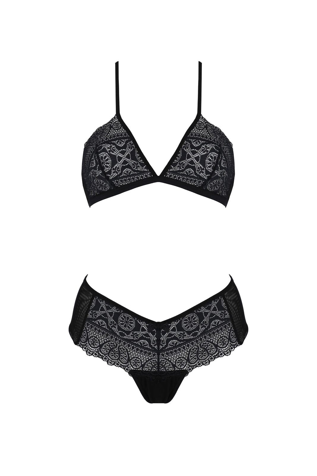 Комплект Passion KERRIA BIKINI black, XXL/XXXL, бралет і трусики-бікіні