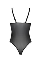 Боді Passion KERRIA BODY black, S/M, з високими вирізами та верхом балконет