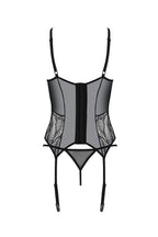 Корсет Passion LEAFA CORSET, м'які чашки, затискачі для панчіх, стрінги в комплекті