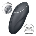 Вібростимулятор-пульсатор Satisfyer Tap & Climax 1 Grey, ефект постукування пальцем, 2 мотори