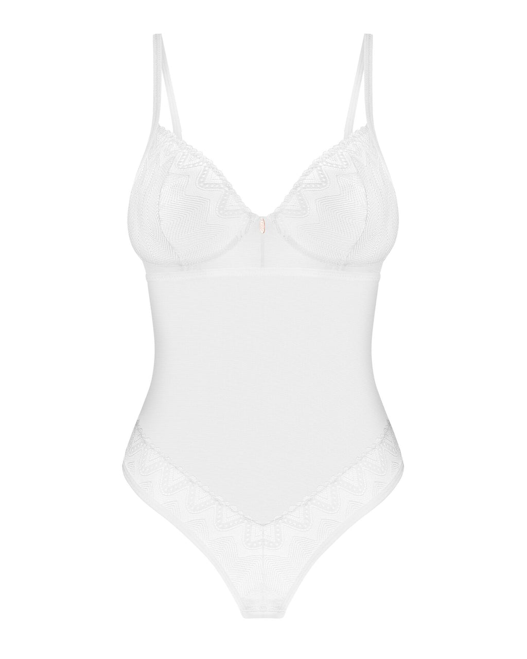 Obsessive (Польща) Боді Obsessive Alissium Teddy White, M/L, ліф з м’якою чашкою, високі вирізи для ніг
