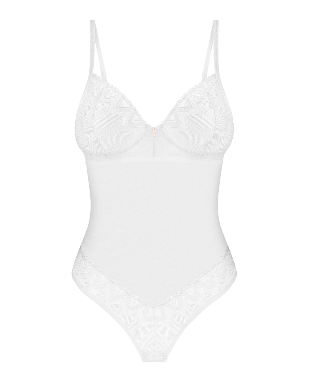 Боді Obsessive Alissium Teddy White, M/L, ліф з м’якою чашкою, високі вирізи для