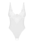Боді з доступом Obsessive Alissium crotchless teddy, XS/S, ліф з м’якою чашкою, 