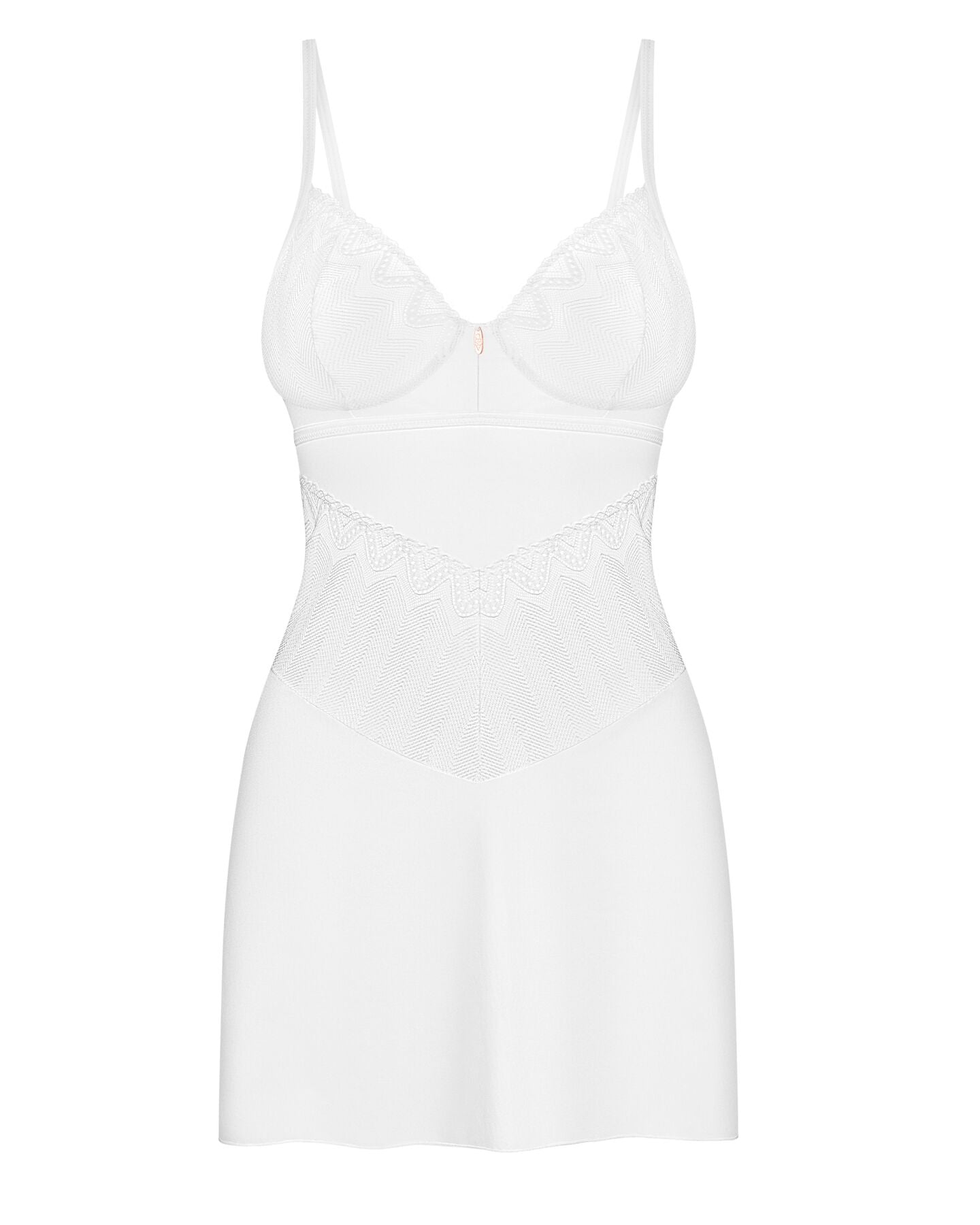 Obsessive (Польща) Пеньюар Obsessive Alissium chemise & thong, XS/S, мереживний ліф, стрінги в комплекті
