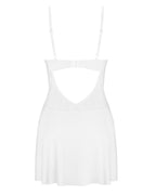 Пеньюар Obsessive Alissium chemise & thong, XS/S, мереживний ліф, стрінги в комп