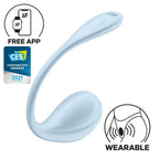 Смарт-віброяйце Satisfyer Smooth Petal Connect App Light Blue