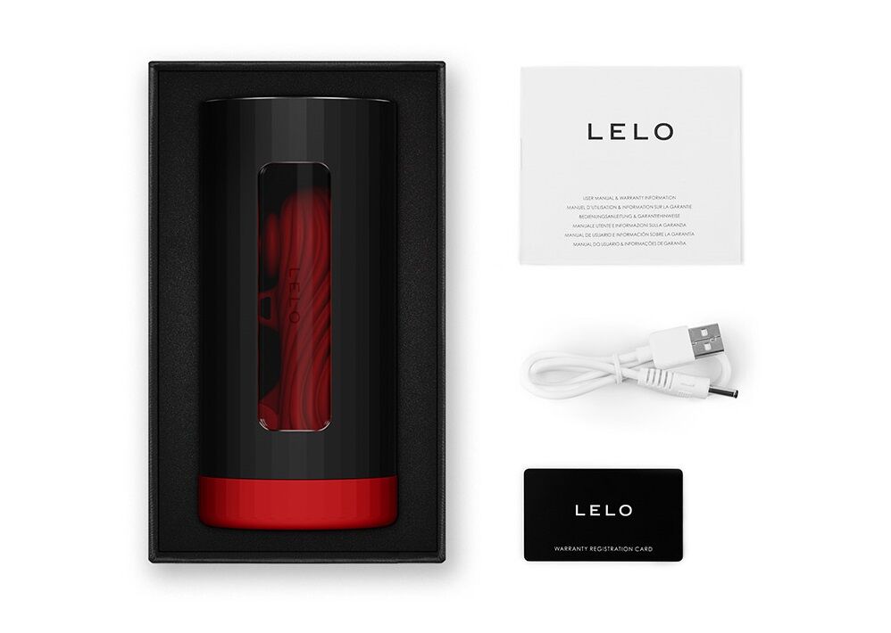Lelo (Швеція) Смарт-мастурбатор LELO F1S V3 XL Red, збільшений, 2 мотори, 8 режимів, стимуляція звуковими хвилями