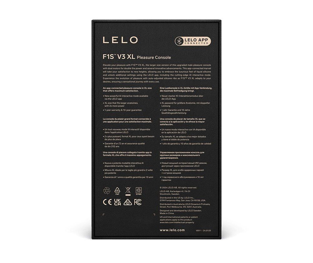Lelo (Швеція) Смарт-мастурбатор LELO F1S V3 XL Teal, збільшений, 2 мотори, 8 режимів, стимуляція звуковими хвилями