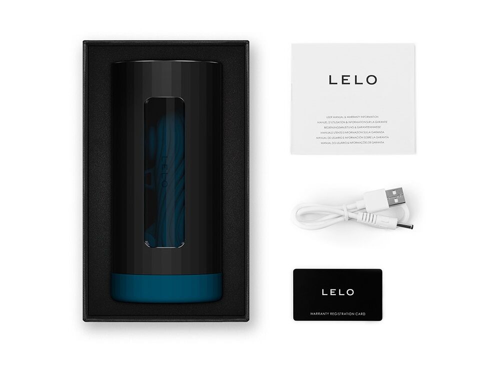 Lelo (Швеція) Смарт-мастурбатор LELO F1S V3 XL Teal, збільшений, 2 мотори, 8 режимів, стимуляція звуковими хвилями
