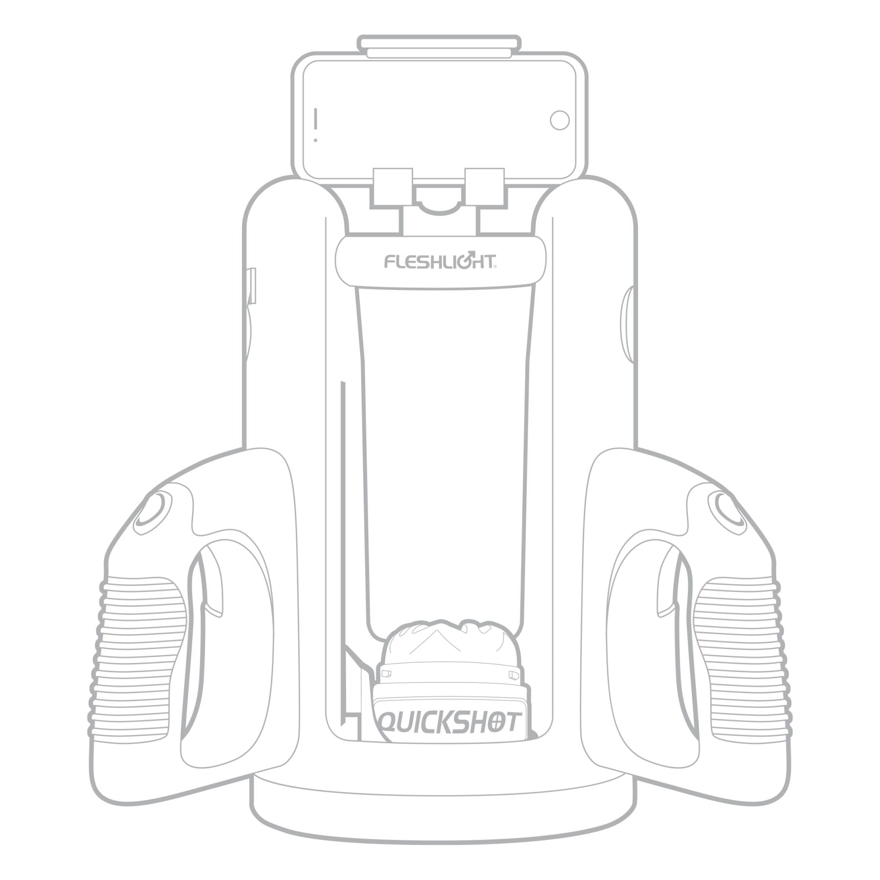 Fleshlight (США) Автоматична секс-машина для чоловіків Fleshlight Quickshot Launch V2, оновлена модель