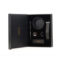 LOCKINK (Китай) Нашийник з повідцем LOCKINK Tied Collar with Leash Set, чорний, ланцюг зі шкіряною петлею та карабіном