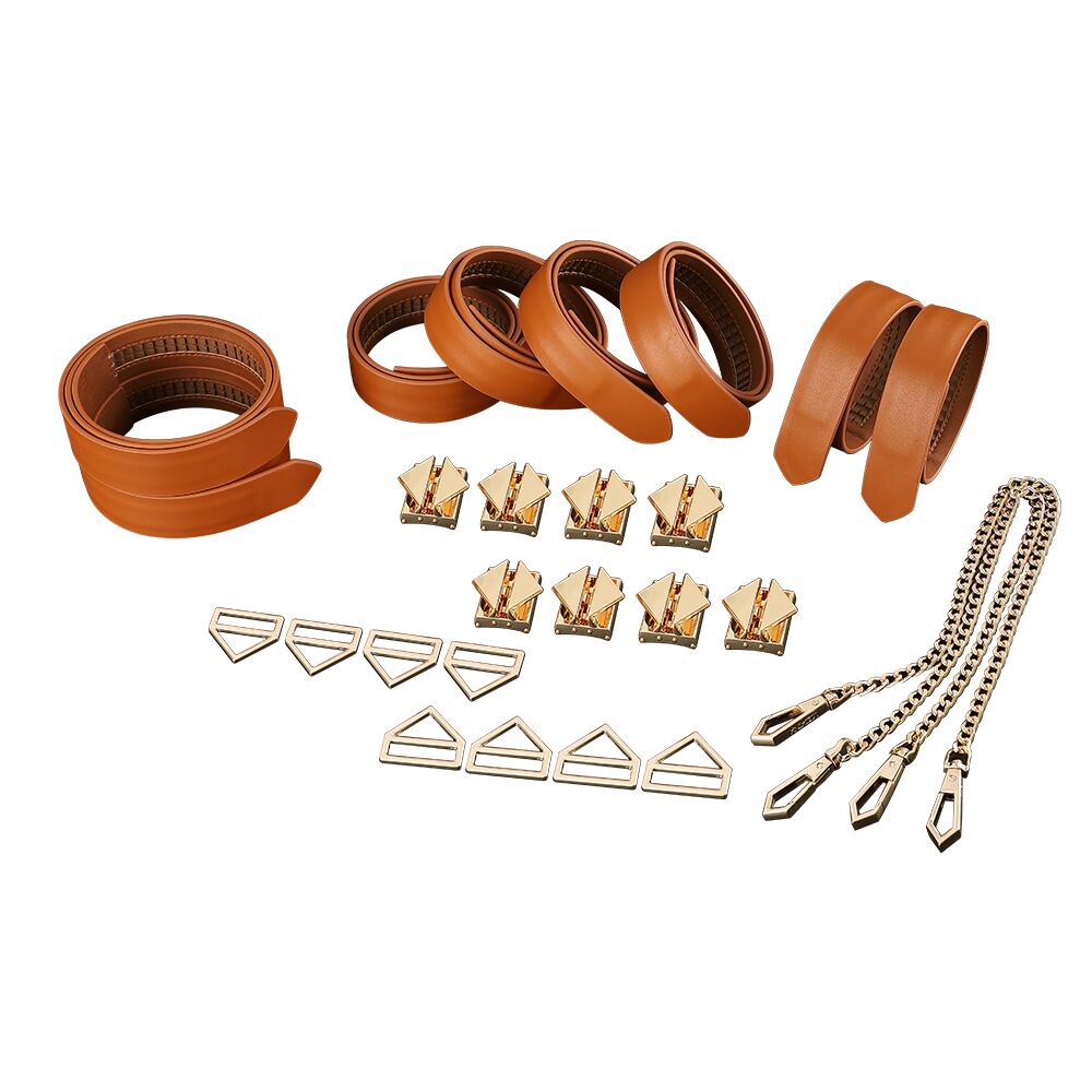LOCKINK (Китай) Набір для бондажу LOCKINK 8-Bondage-Straps Restraint Set, коричневий, 8 ременів з натуральної шкіри