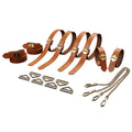 LOCKINK (Китай) Набір для бондажу LOCKINK 8-Bondage-Straps Restraint Set, коричневий, 8 ременів з натуральної шкіри