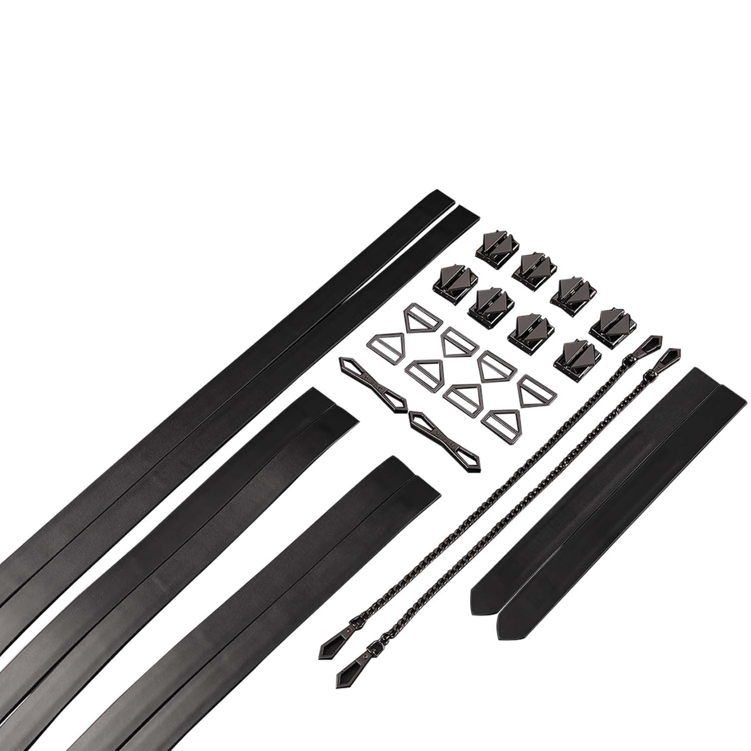 LOCKINK (Китай) Набір для бондажу LOCKINK 8-Bondage-Straps Restraint Set, чорний 8 ременів з натуральної шкіри