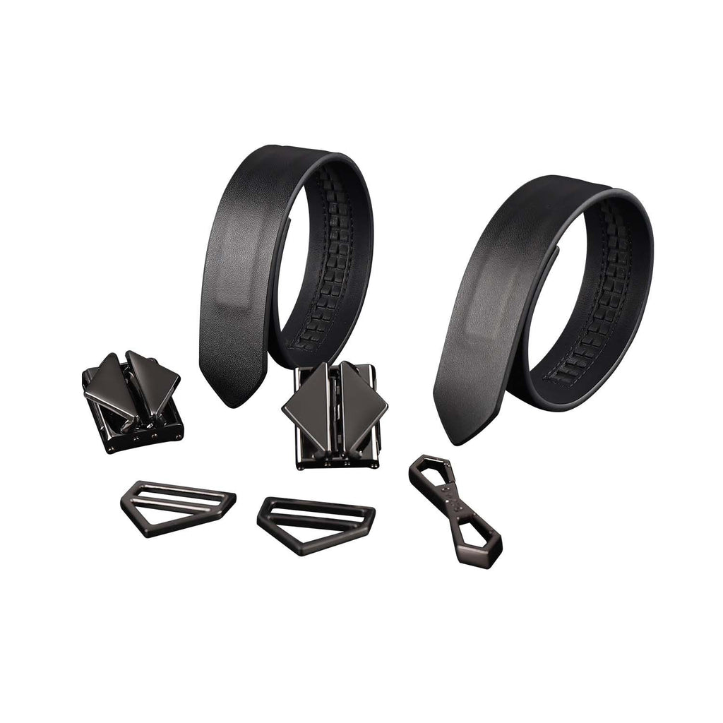 Фіксатори для рук та ніг LOCKINK Wristcuffs/Anklecuffs, чорні, натуральна шкіра